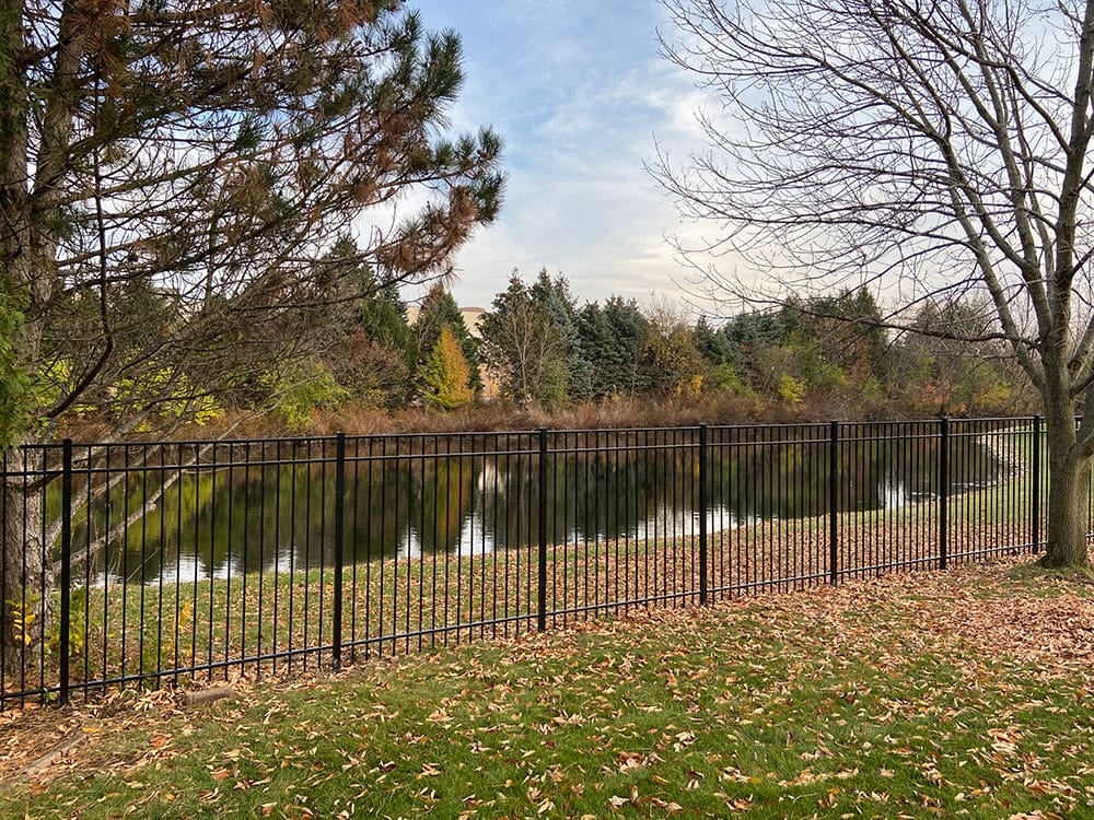 Photo-of-Black-Aluminum-Classic-Fence-5-Foot---Installed-in-Romeoville-Illinois