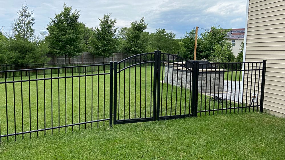 Photo-of-Black-Aluminum-Classic-Gate---Installed-in-Naperville-Illinois---Photo-Number-2