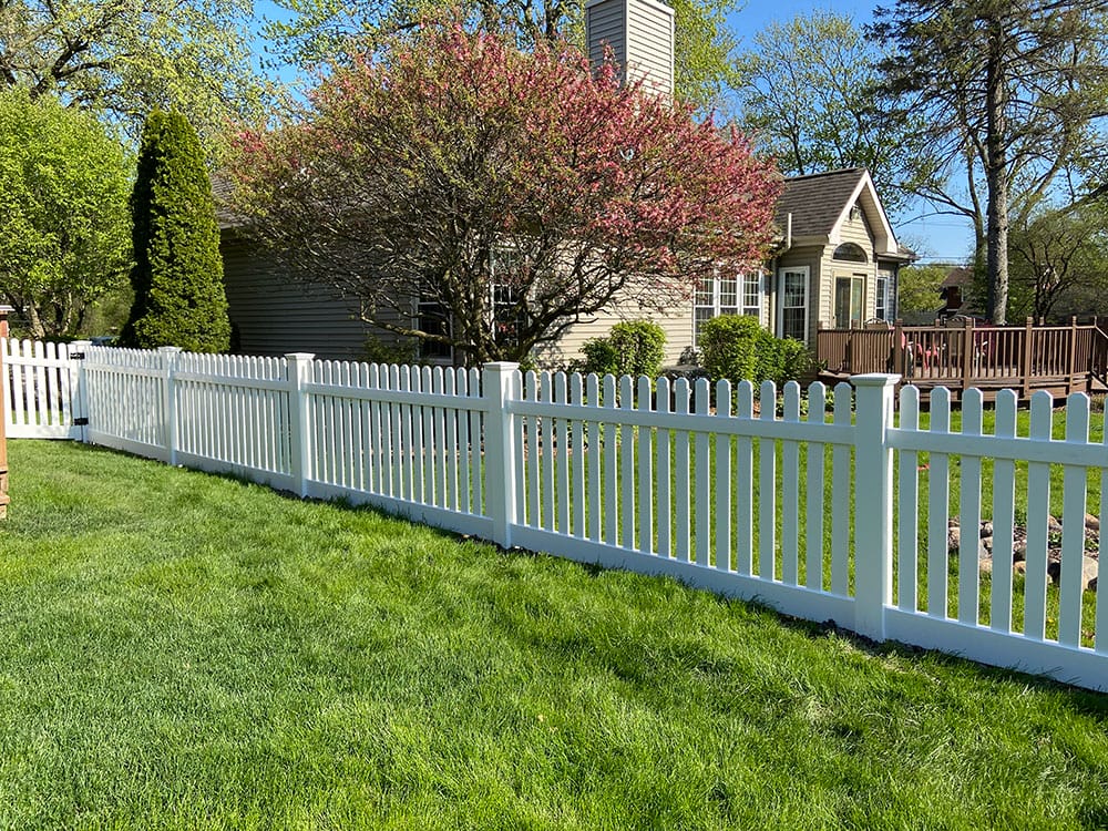 Photo-of-White-Vinyl-Spaced-Picket-Fence-4-Foot---Installed-in-Orland-Park-Illinois