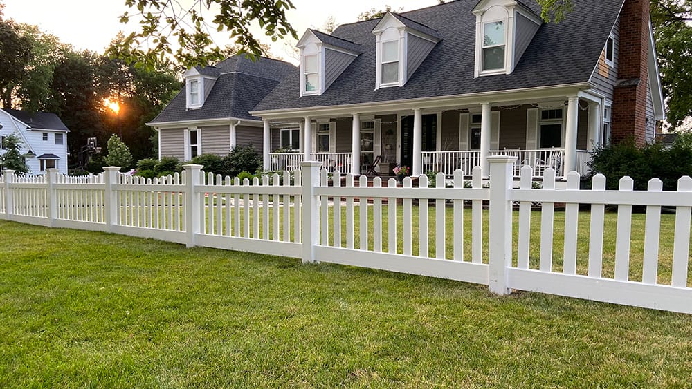 Photo-of-White-Vinyl-Spaced-Picket-Fence-4-Foot---Installed-in-Tinley-Park-Illinois---Photo-Number-2
