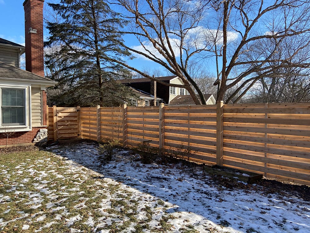 Photo-of-Wood-Horizontal-Fence-6-Foot---Installed-in-Aurora-Illinois