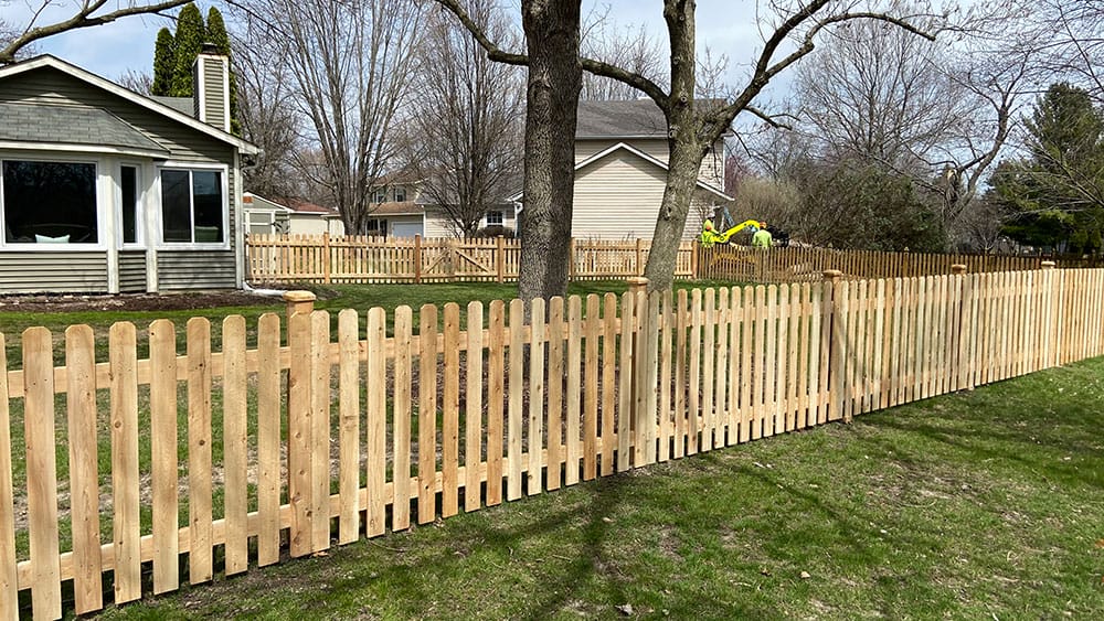 Photo-of-Wood-Spaced-Picket-Fence-4-Foot---Installed-in-Aurora-Illinois---Photo-Number-2