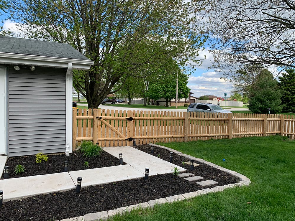 Photo-of-Wood-Spaced-Picket-Fence-4-Foot---Installed-in-Downers-Grove-Illinois