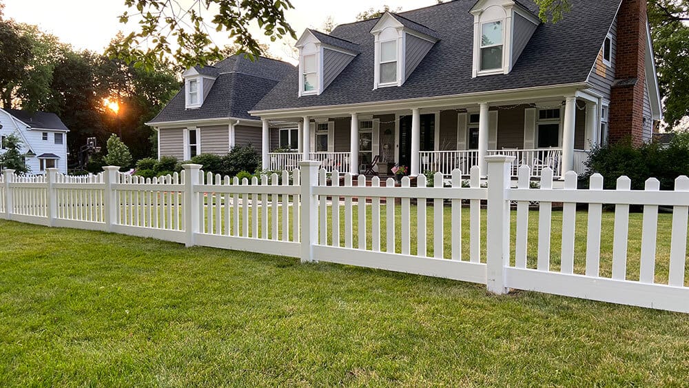 Photo-of-White-Vinyl-Spaced-Picket-Fence-4-Foot-Installed-in-Tinley-Park-Illinois-Photo-Number-2
